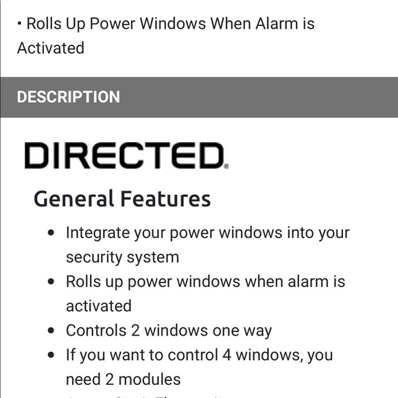 Directed 529T Window Roll-up Module; New with box! - Picture 2 of 2
